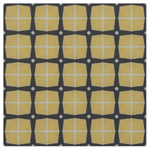 Gelbe und schwarze moderne geometrische Muster Stoff