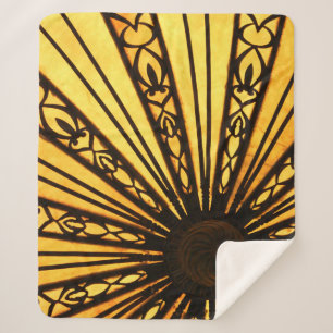 Gelbe und schwarze Radialdrucke Sherpadecke