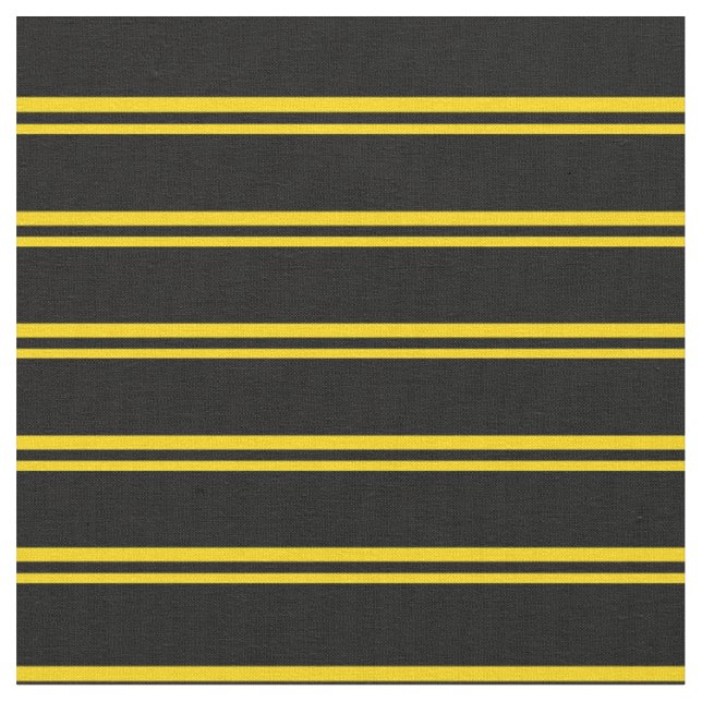 Gelbe und schwarze Streifen Stoff (Nahaufnahme)