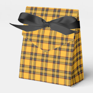 Gelbe und schwarze Tartan-Karo-Geschenkbox Geschenkschachtel
