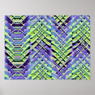 Gelbe und violette abstrakte Textur Poster