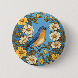 Gelbe und weiße Blume Button