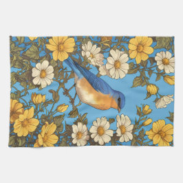 Gelbe und weiße Blume Geschirrtuch