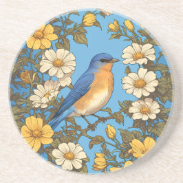 Gelbe und weiße Blume Getränkeuntersetzer