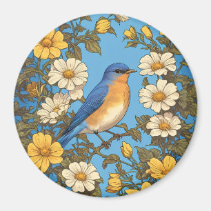 Gelbe und weiße Blume Magnet