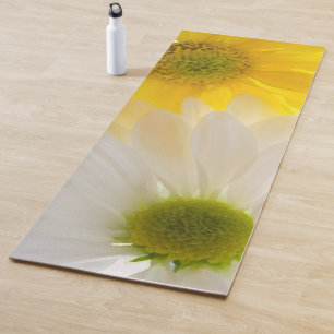 Gelbe und weiße Gänseblümchen Yogamatte