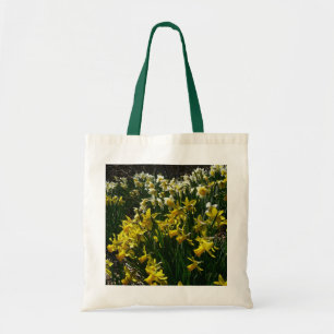 Gelbe und weiße Kleidung Frühlingsblumen Tragetasche