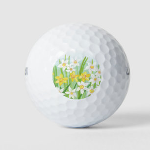 Gelbe und weiße Kleidung im Frühling Golfball