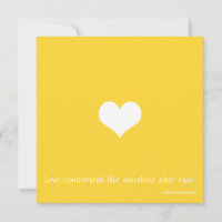 Gelbe und weiße Minimalistische Save the Date-Kart