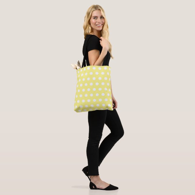 Gelbe und weiße Polka-Punkte (Am Model)