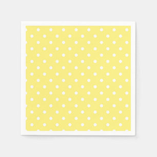 Gelbe und weiße Polka-Punkte Serviette