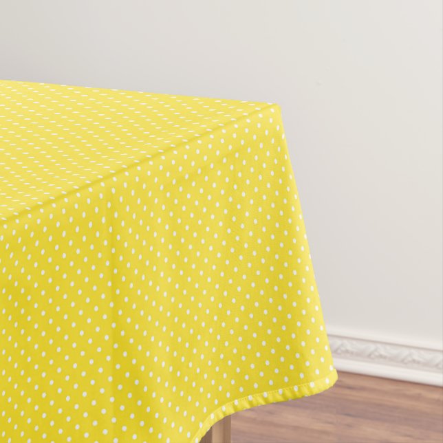 Gelbe und weiße Punkte Tischdecke (Beispiel)