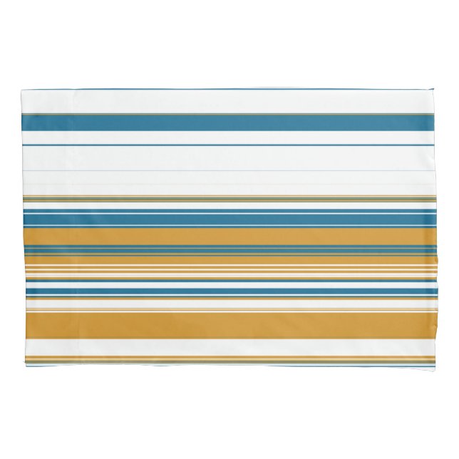 Gelbe und weiße Streifen Kissenbezug (Vorderseite)