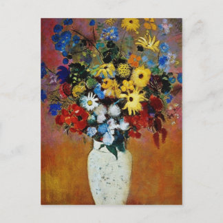 Gelbe Vase von Blume, Odilon Redon Blume Postkarte