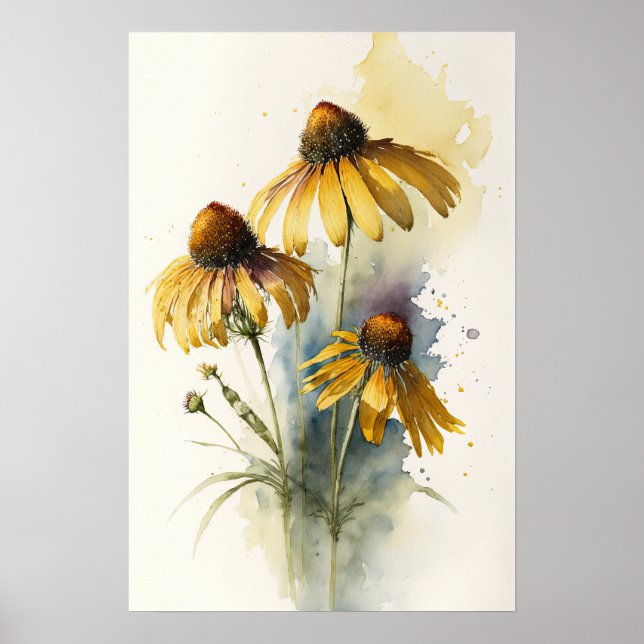 Gelbe Verkäufer Art Print Poster (Vorne)