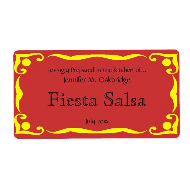 Gelbe Viktorianische Stilrahmen mit Cayenne Red Ba (Vorne)