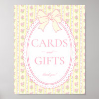 Gelbe Vintage Fancy Florale Karte & Geschenke Schi