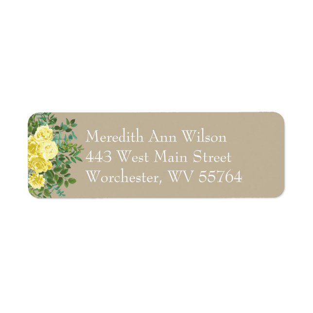 Gelbe Vintage Rose Elegante Hochzeit (Vorne)