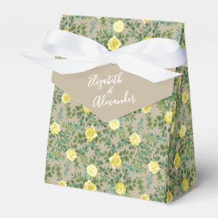 Gelbe Vintage Rose Elegante Hochzeit Geschenkschachtel