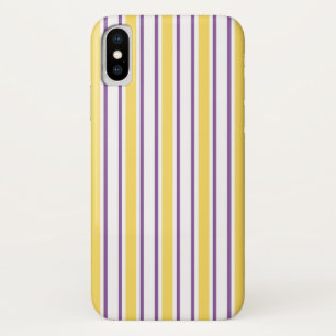 Gelbe, violette und weiße Bonbonstreifen Case-Mate iPhone Hülle