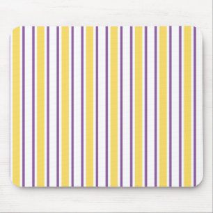 Gelbe, violette und weiße Bonbonstreifen Mousepad