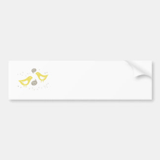 gelbe Vögel, die über Liebe sprechen Autoaufkleber