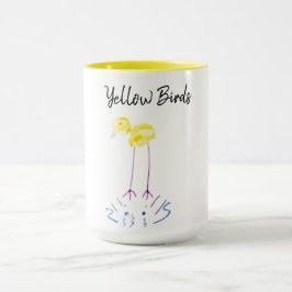Gelbe Vögel - wunderlich - niedlich Tasse