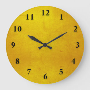 Gelbe Wanduhr