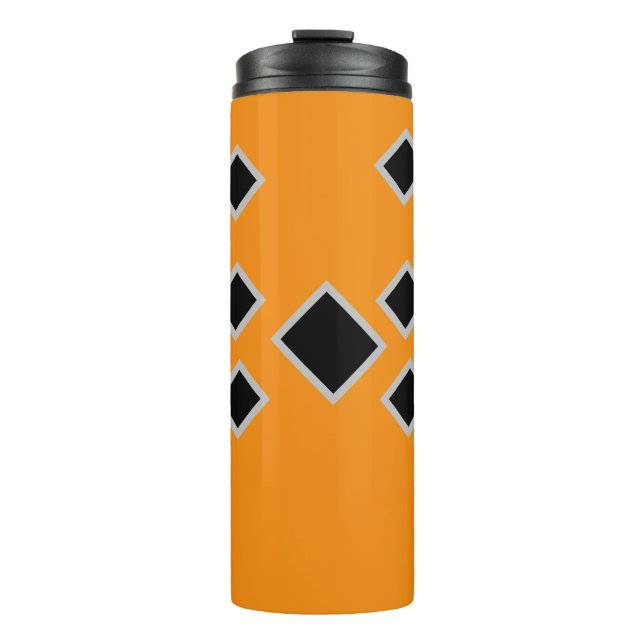 Gelbe Wärmeleiter höchster Qualität. Thermosbecher (Vorderseite)