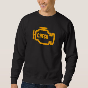 Gelbe Warnleuchte für das Automotordashboard Mecha Sweatshirt