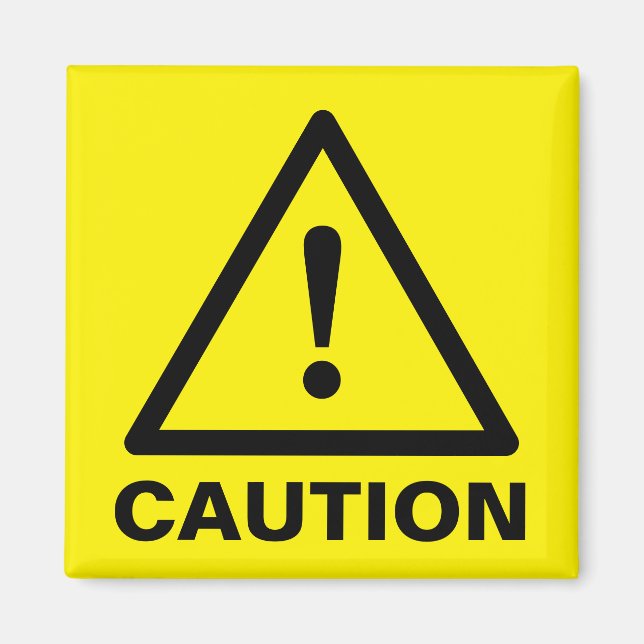 Gelbe Warnschildmagnete Magnet (Vorne)