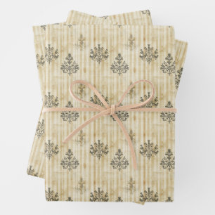 Gelbe Wasserfarbenmotive Geschenkpapier Set