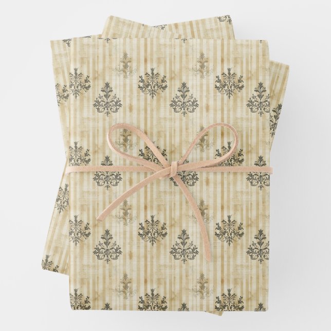 Gelbe Wasserfarbenmotive Geschenkpapier Set (Beispiel)
