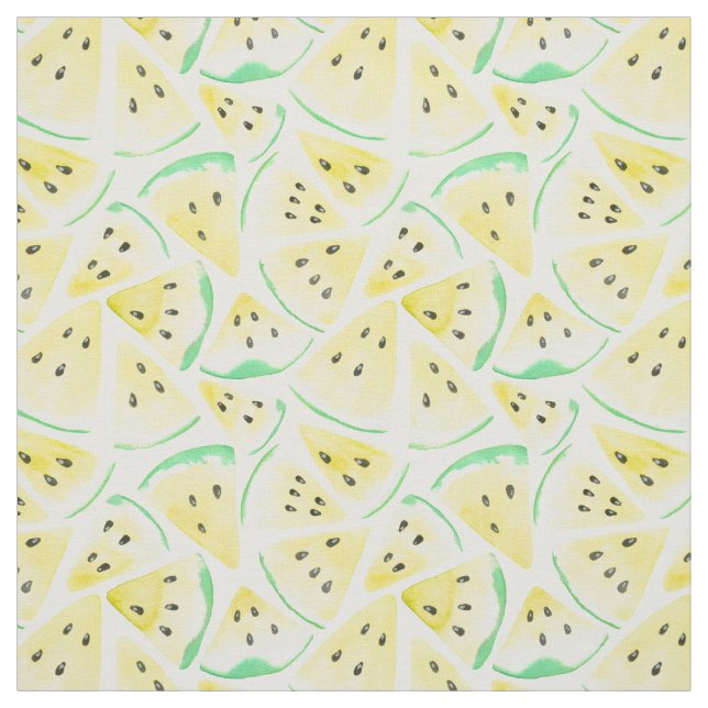 Gelbe Wassermelonen-Schnittmuster Stoff (Muster)