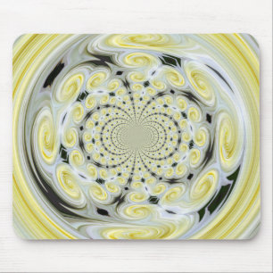 Gelbe weiche Cloud Swirl Mousepad