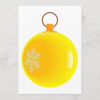 Gelbe Weihnachtsbaumeinladungen. Einladung