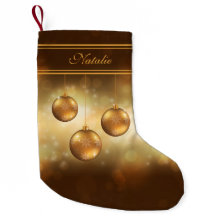 Gelbe Weihnachtskugeln mit individuellem Namen
