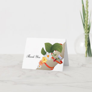 Gelbe weiße Gänseblümchen Marienkäfer Danksagungsk Dankeskarte