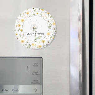 Gelbe weiße Löwenzahnblumen Magnet