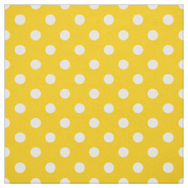 Gelbe weiße Polka Dots Textil Stoff