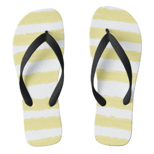 Gelbe weiße Streifen Flip Flops