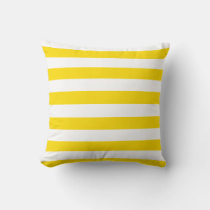Gelbe weiße Streifen Moderne, stilvolle Baumwolle Kissen