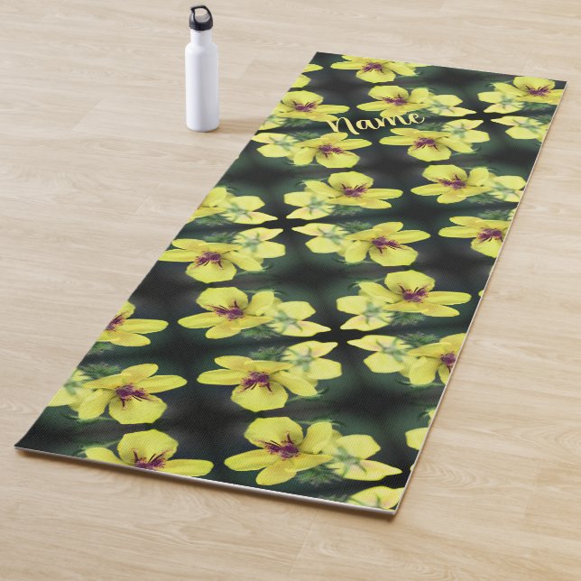 Gelbe Wildblume Abstrakt Personalisiert Yogamatte (Beispiel)