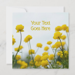 Gelbe Wildblume benutzerdefinierter Text Karte