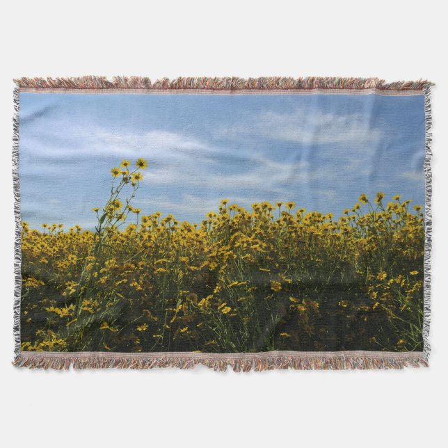 Gelbe Wildblume Decke (Vorderseite)