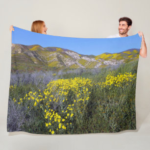 Gelbe Wildblume Fleecedecke
