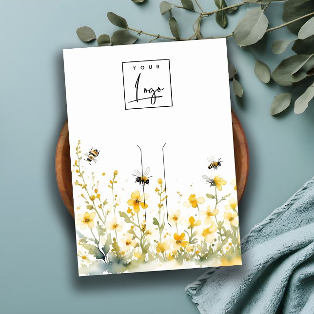 Gelbe Wildblume Hummel-Logo-Haarclip-Display Visitenkarte (Von Creator hochgeladen)