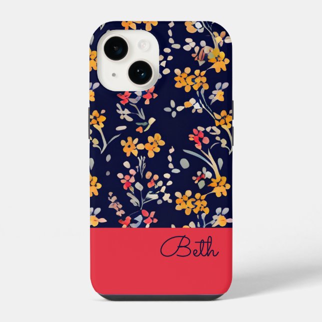 Gelbe Wildblume iPhone Hülle (Rückseite)