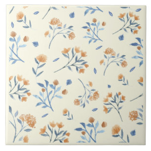 Gelbe Wildblume Keramik Fliese