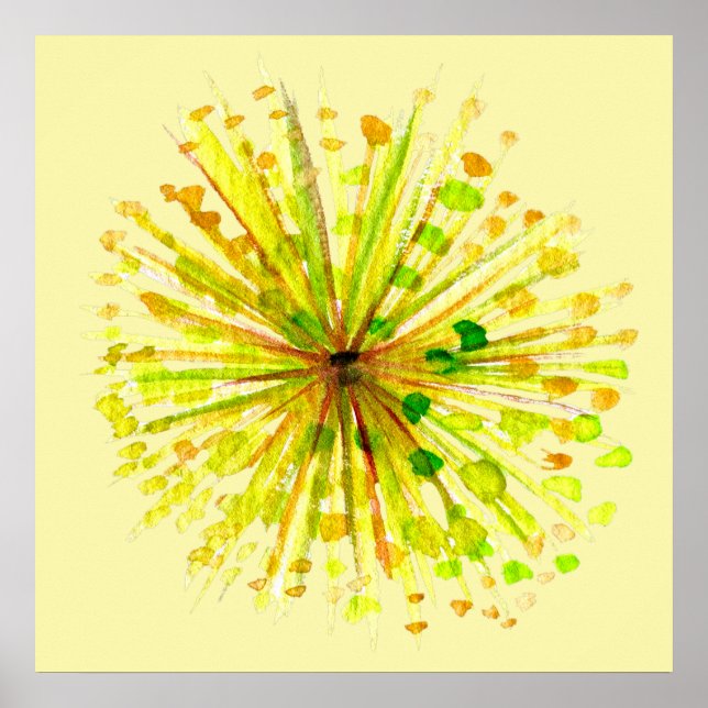 Gelbe Wildblume Poster (Vorne)